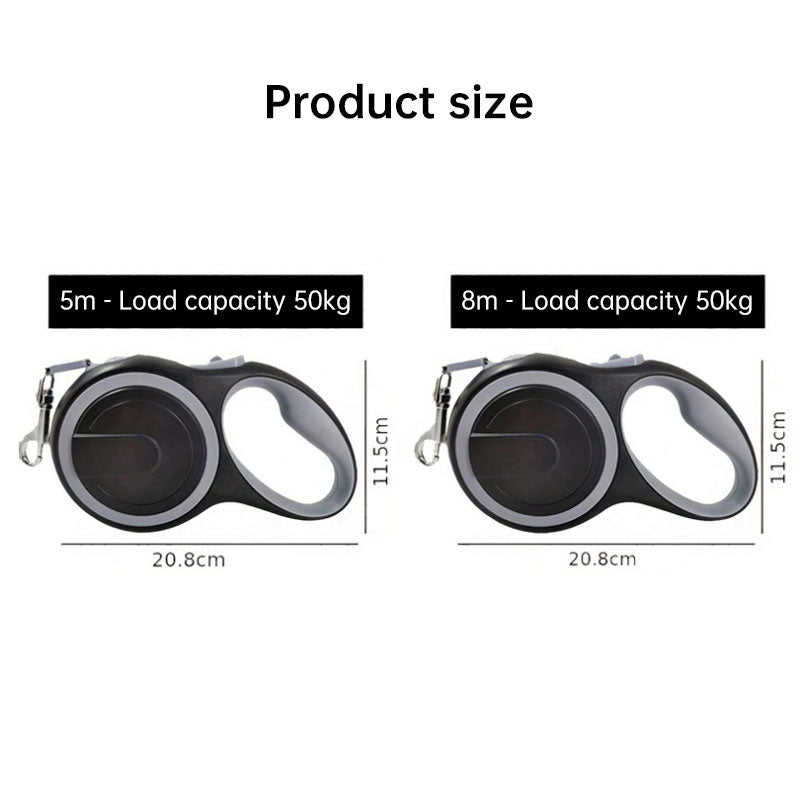 Retractable Pet Leash (5m/8m, 50kg Capacity)