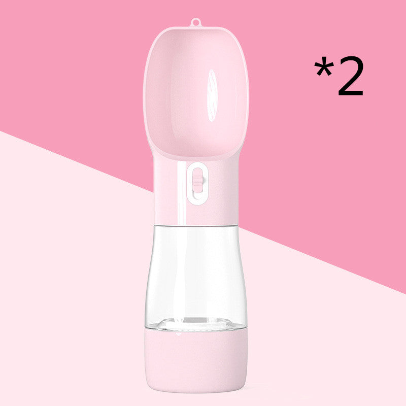 Portable Pet Water Bottle with Food Container