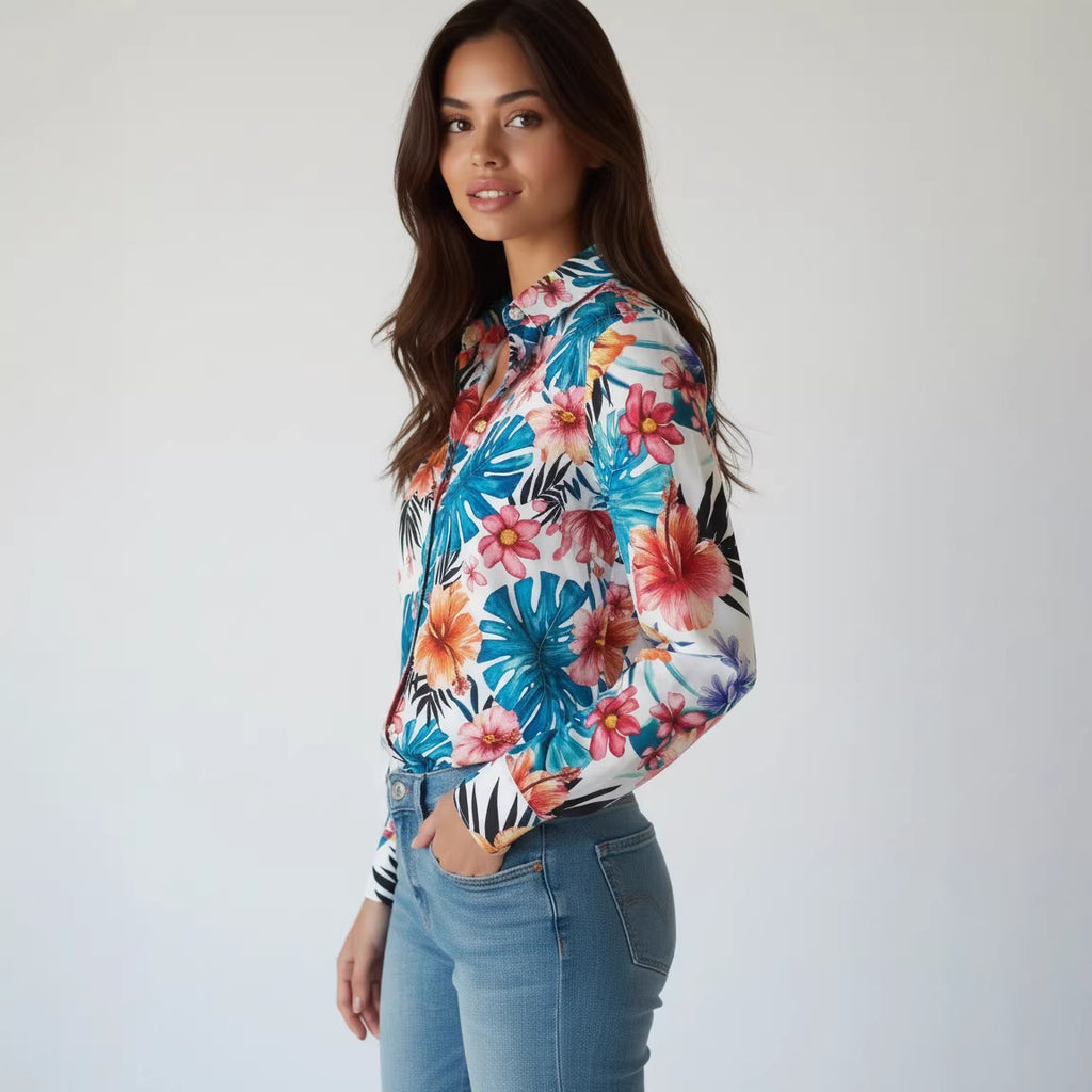 Elegant Loose Fit Long Sleeves Blouse