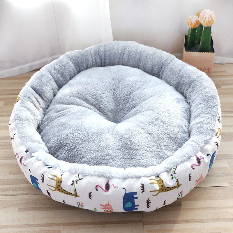 Round Cotton Padded Dog & Cats Nest