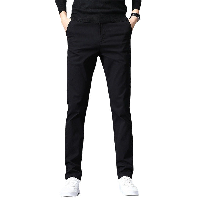Elastic Loose Straight‑Leg Business Trousers