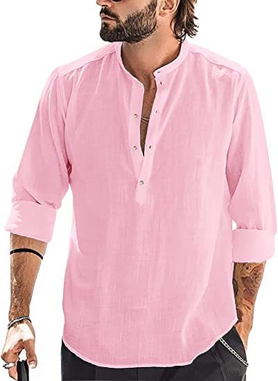 Slim Fit Stand-Up Breathable Collar Shirt