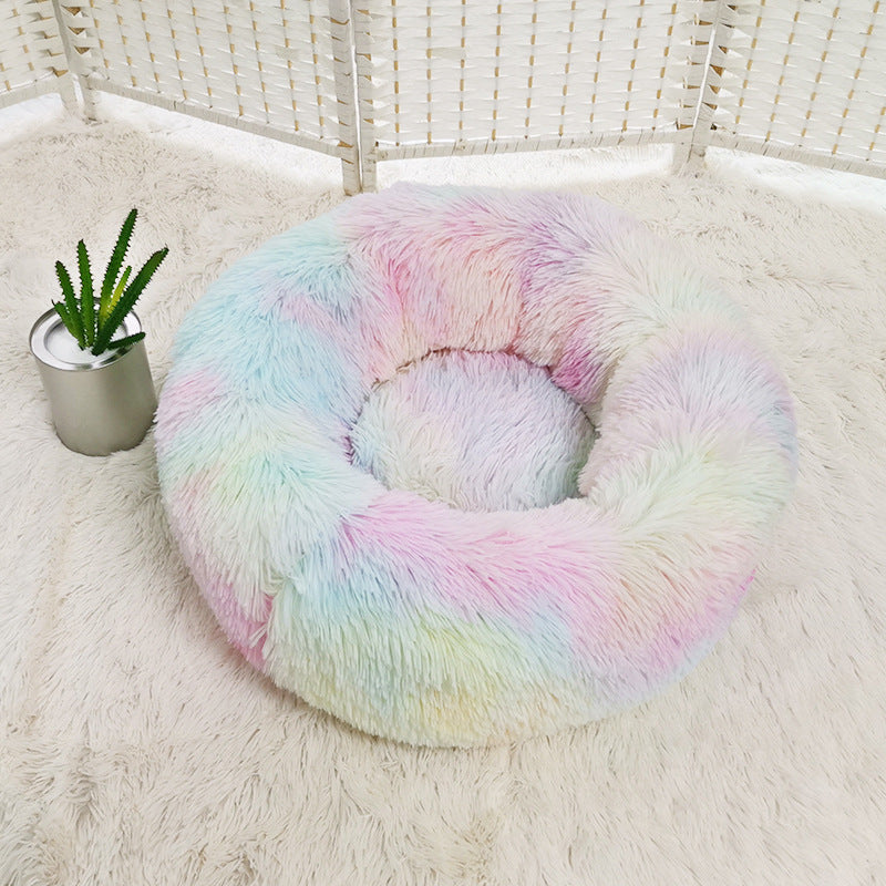 Round Plush Pet Bed