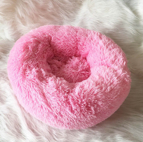 Round Plush Pet Bed