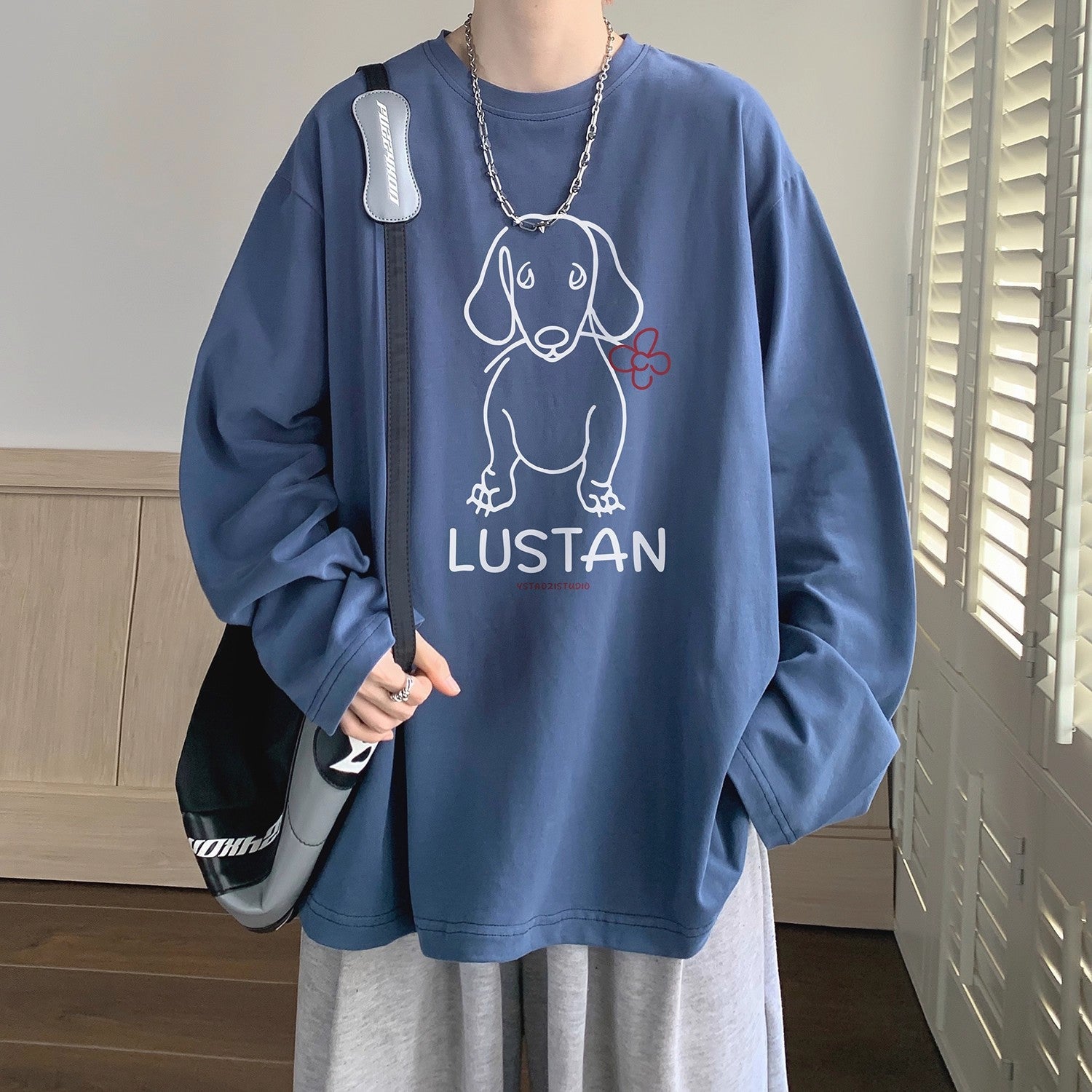 Cartoon Puppy Printed Long Sleeve