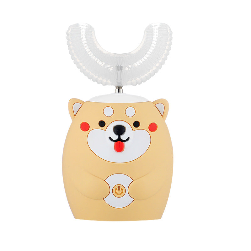 Electric Cartoon Smart Kids Toothbrush – U‑Shaped Ultrasonic Design