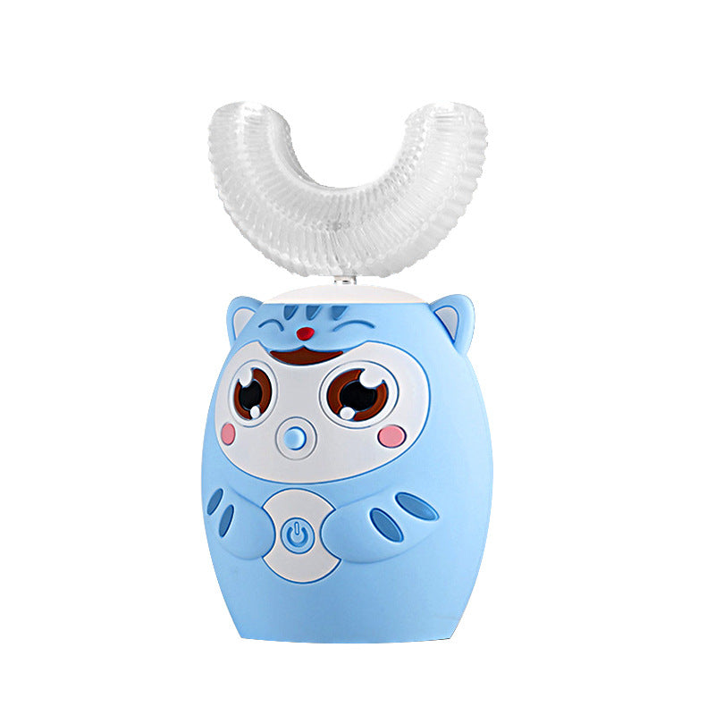Electric Cartoon Smart Kids Toothbrush – U‑Shaped Ultrasonic Design