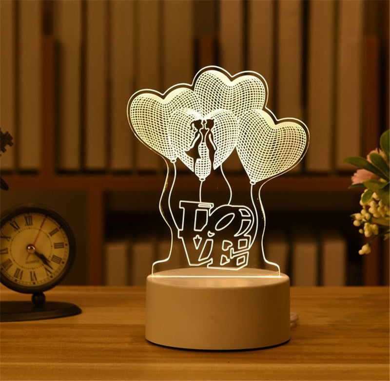 3D LED Modern Decorative Table Lighting
