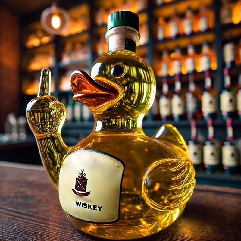 10 Oz. Middle Finger Duck Decorative Bottle