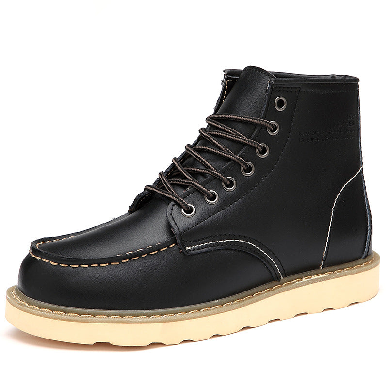 British High‑Top Leather Boots