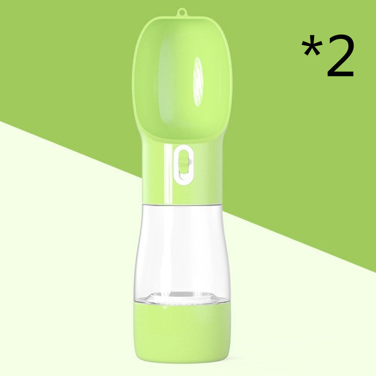 Portable Pet Water Bottle with Food Container