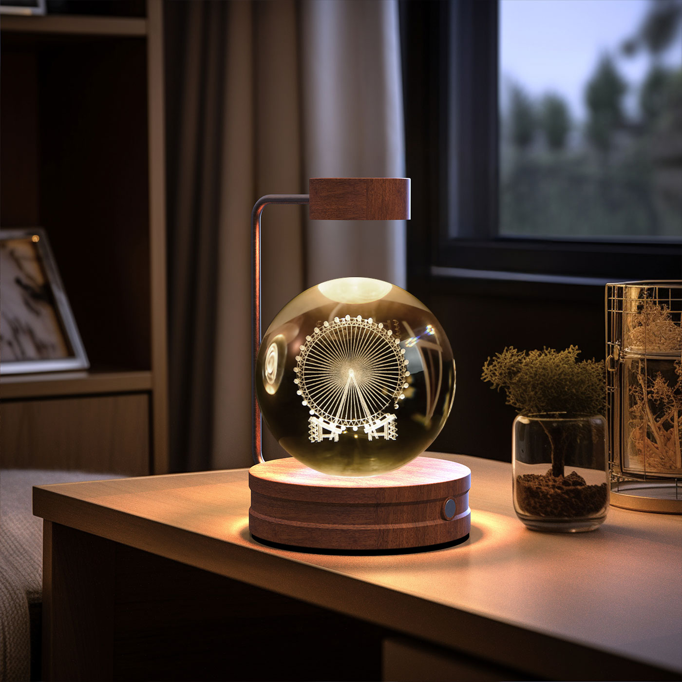 Crystal Ball Dinosaur Bedside Lamp
