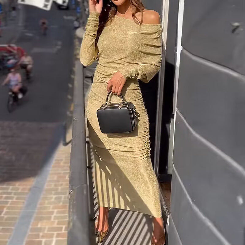 One‑Shoulder Split Dress