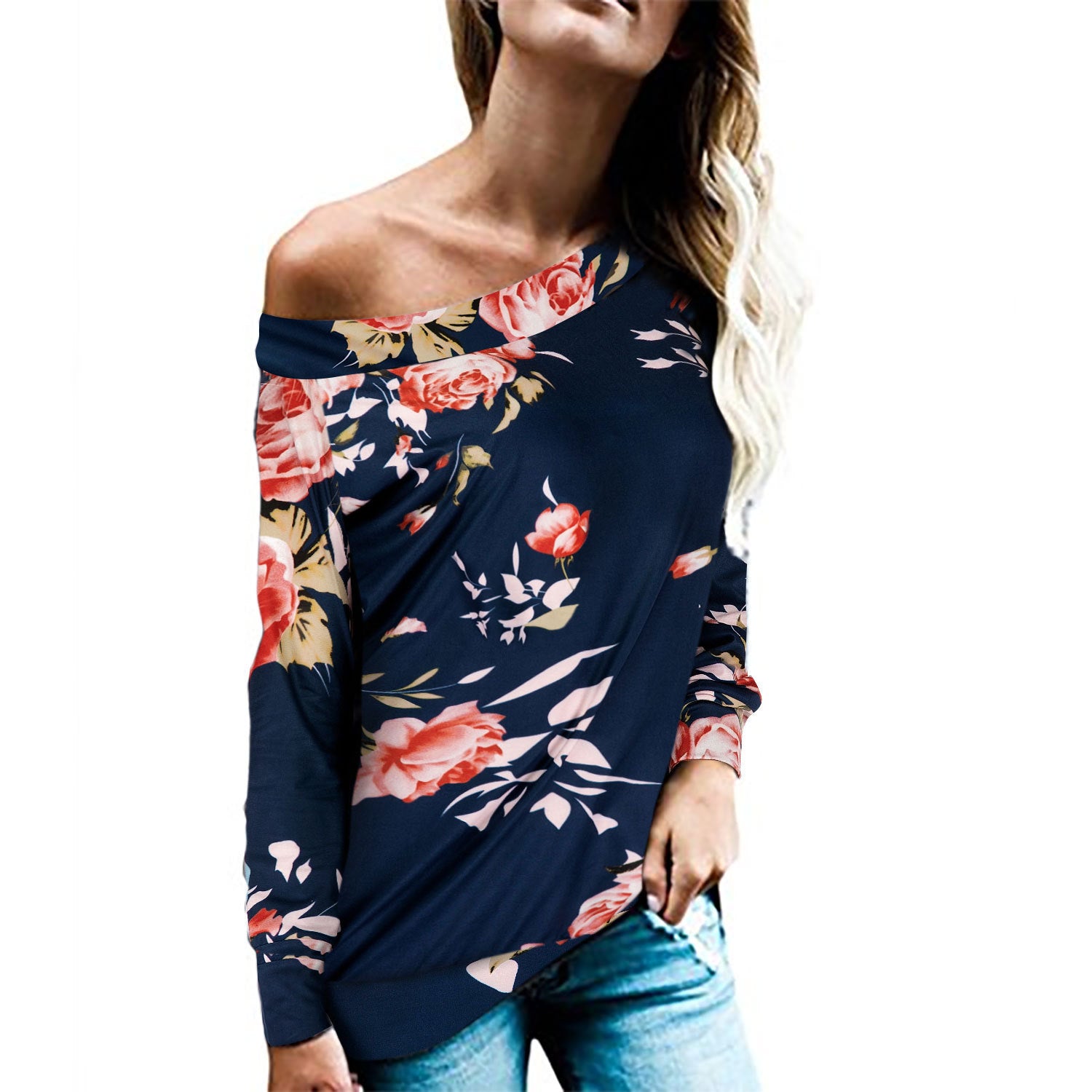 Urban Style Off-Shoulder Long-Sleeve