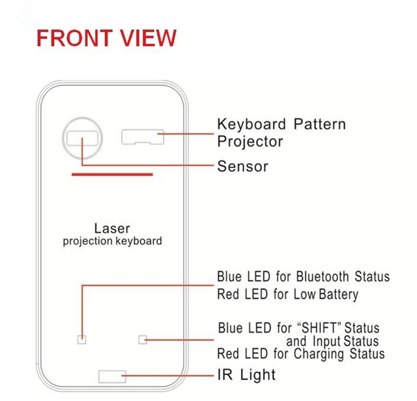 LEING FST Virtual Laser BT Keyboard