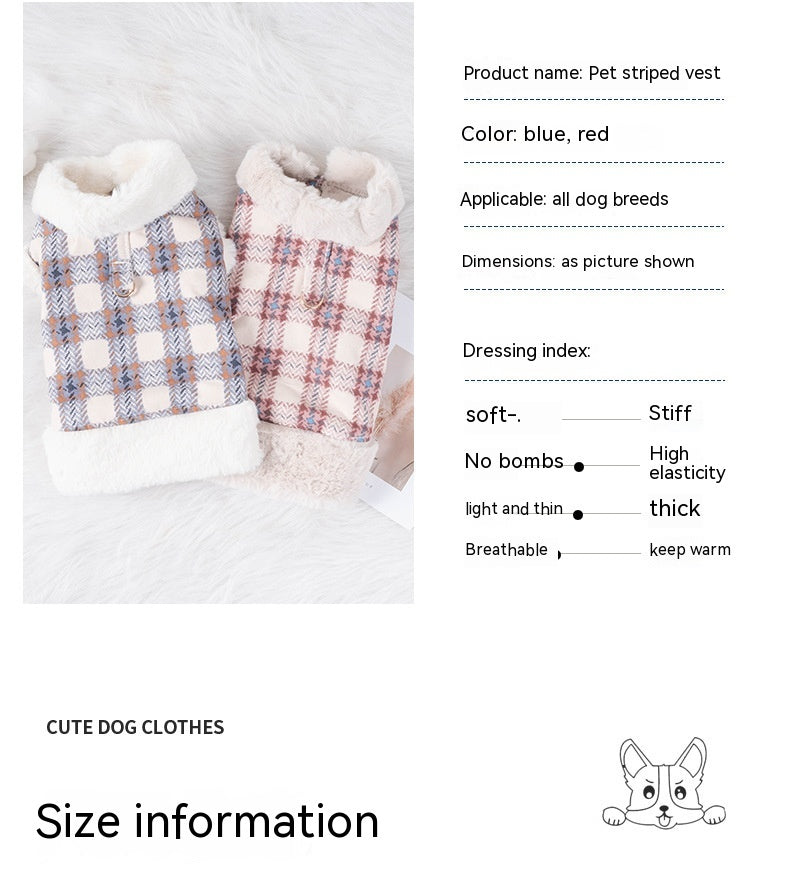 Thermal Velvet Pet Fur Design Coat