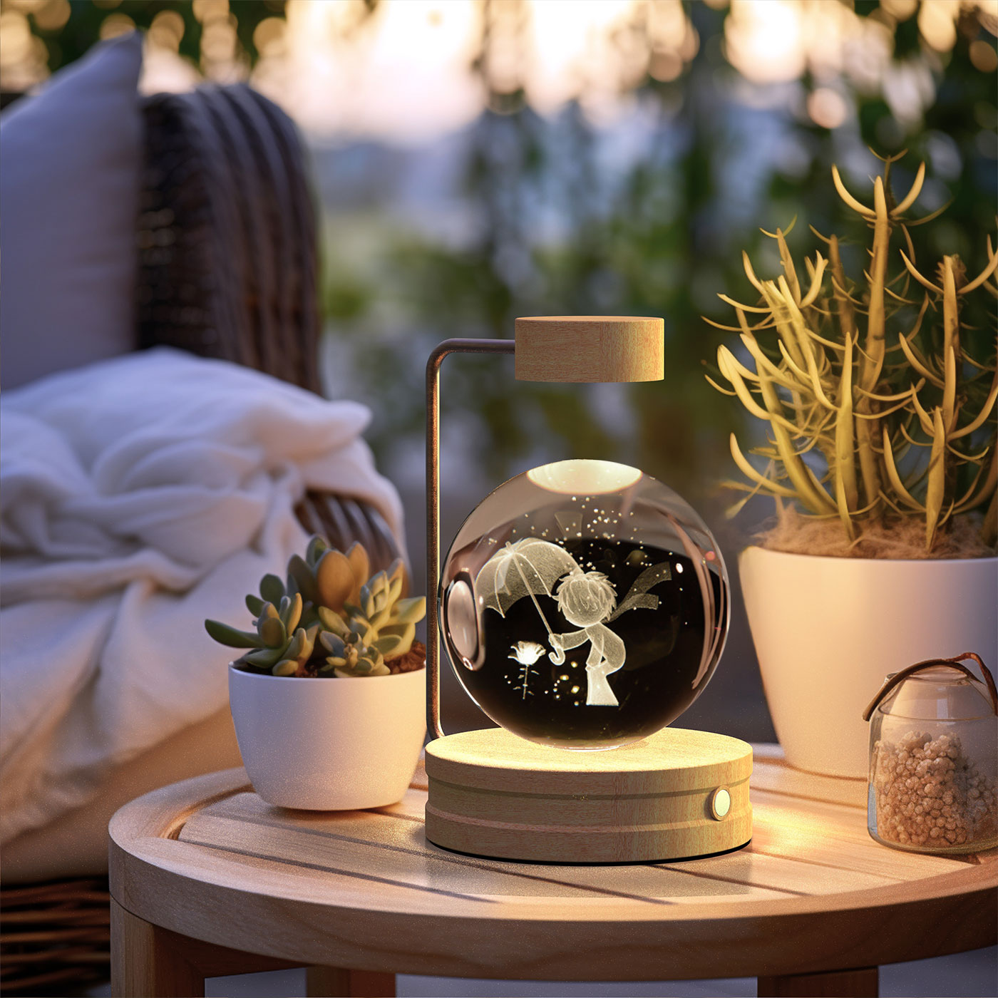 Crystal Ball Dinosaur Bedside Lamp