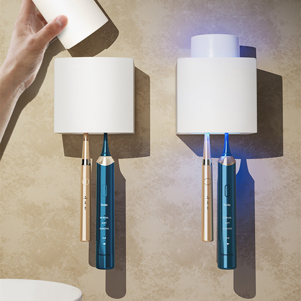 Toothbrush Rack UV Sterilizer & Toothpaste Squeezer