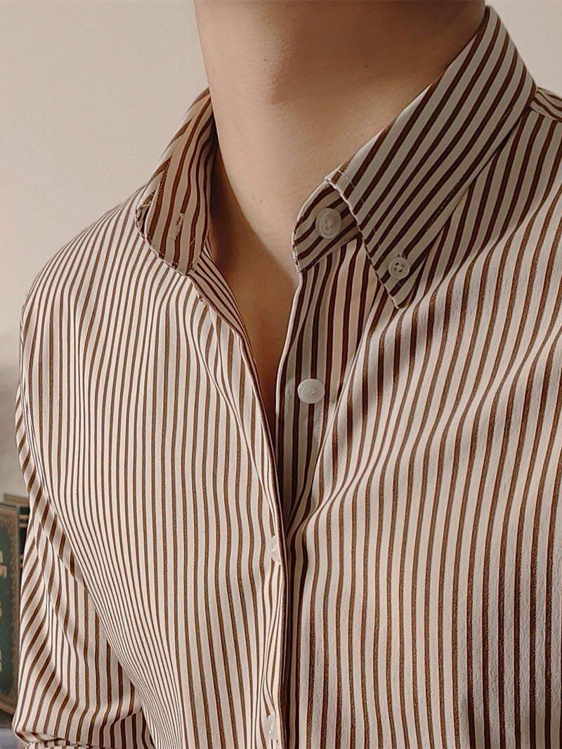 Yarn-Dyed Stripe Coat