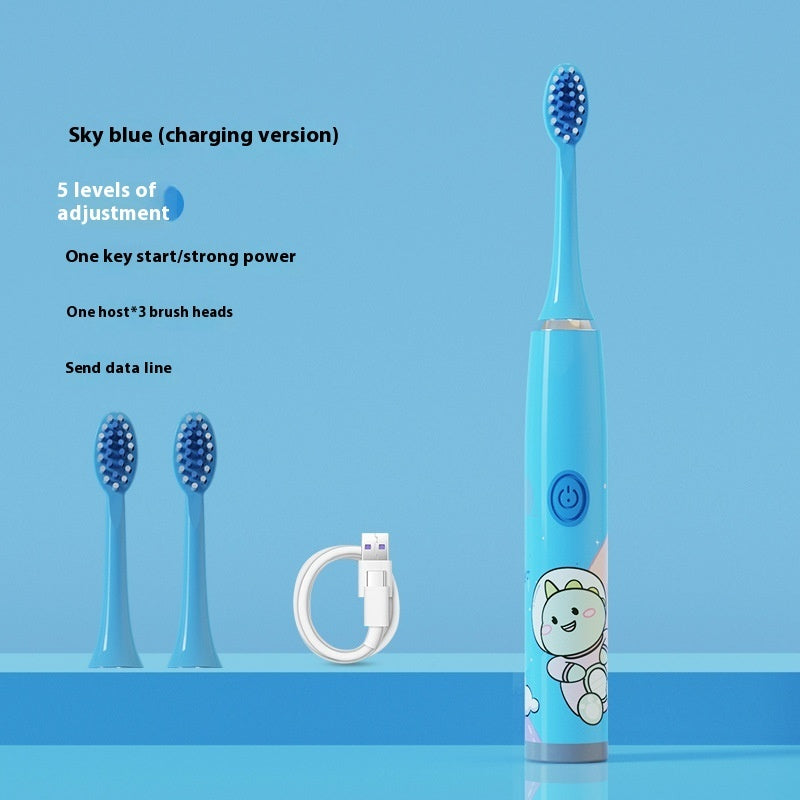 Electric Cartoon Soft Bristle Smart Toothbrush – Gum Care & Waterproof Design