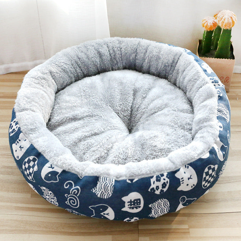 Round Cotton Padded Dog & Cats Nest