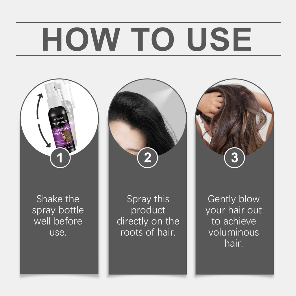 Hoegoa Hair Volumizing Spray – Lightweight No-Rinse Oil Control & Root Lift for Fine, Flat Hair (60ml)