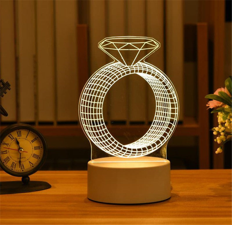 3D LED Modern Decorative Table Lighting