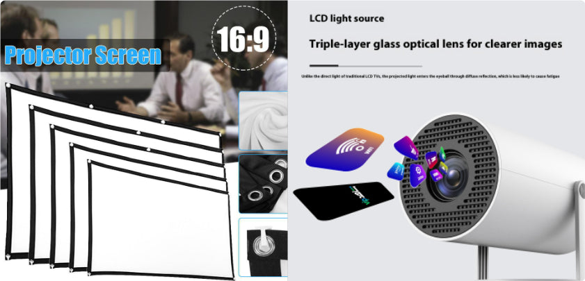 HY300 Portable Smart Projector