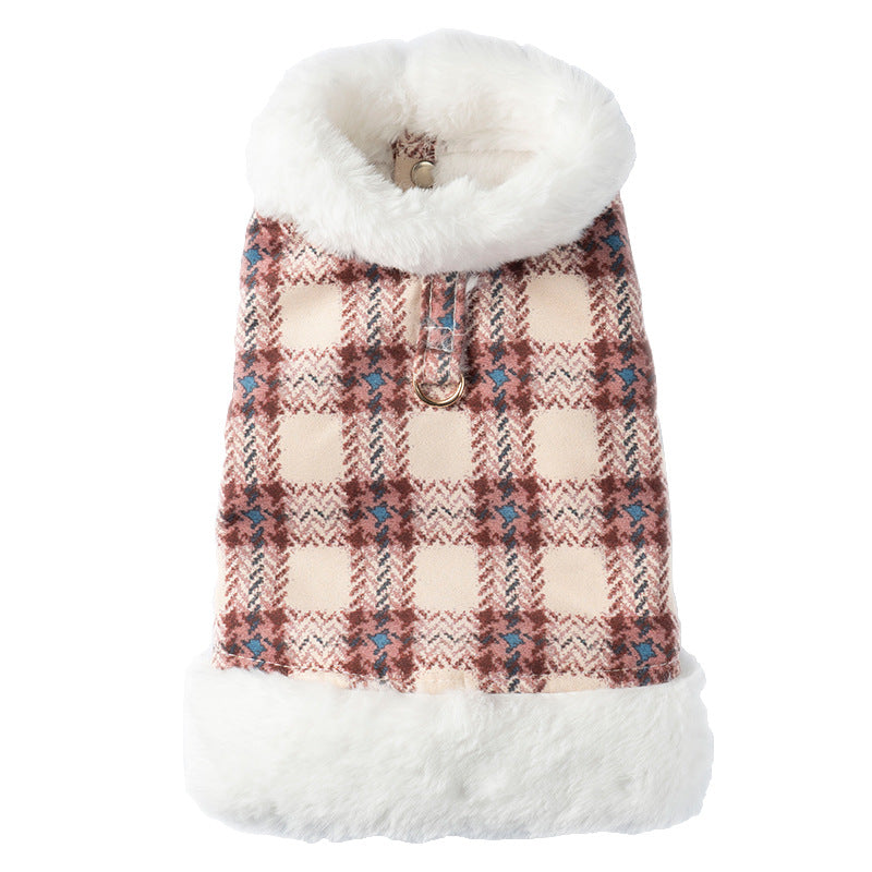 Thermal Velvet Pet Fur Design Coat