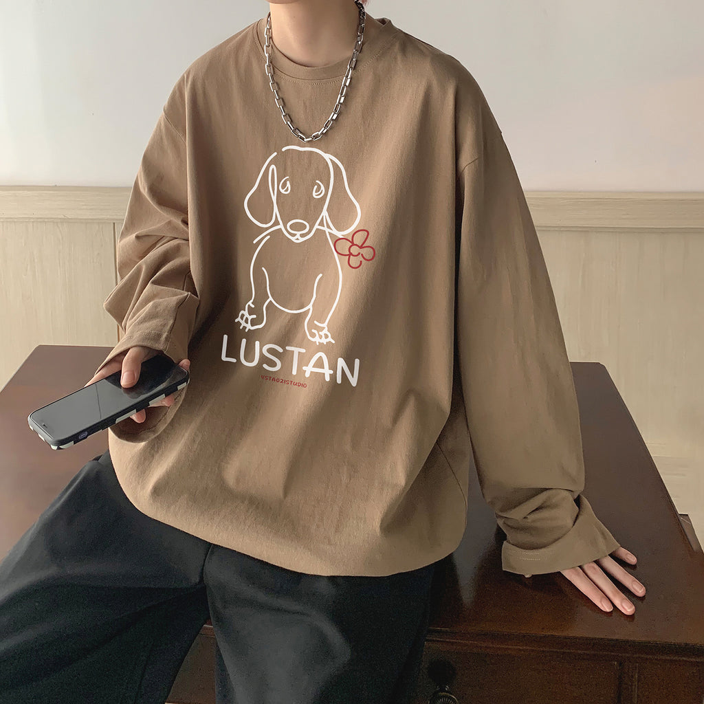 Cartoon Puppy Printed Long Sleeve