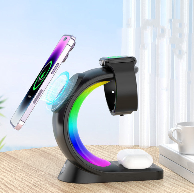 Fast Wireless Charging Station with Atmosphere Light