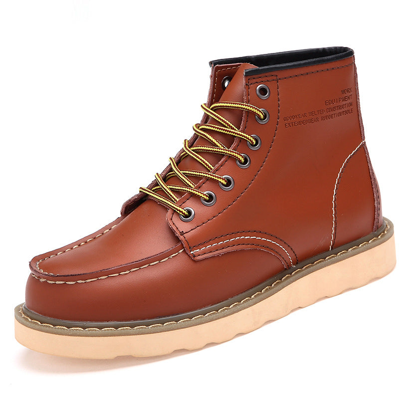 British High‑Top Leather Boots