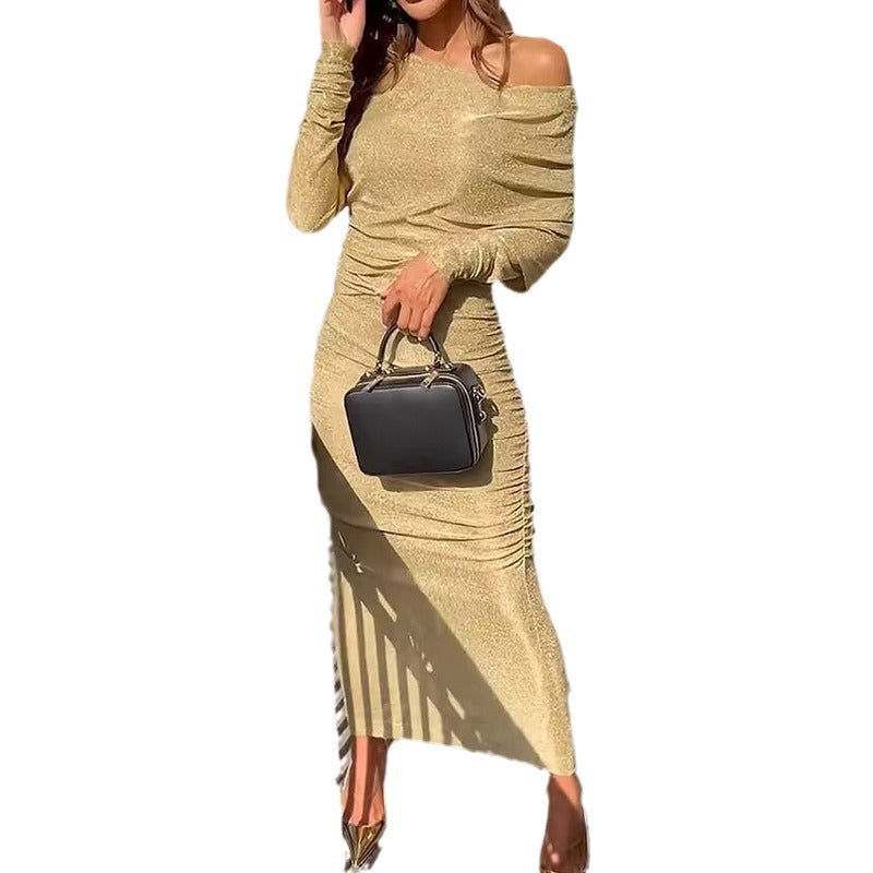 One‑Shoulder Split Dress