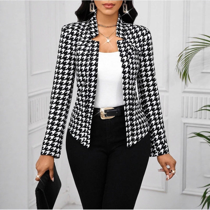 Black Houndstooth Blazer