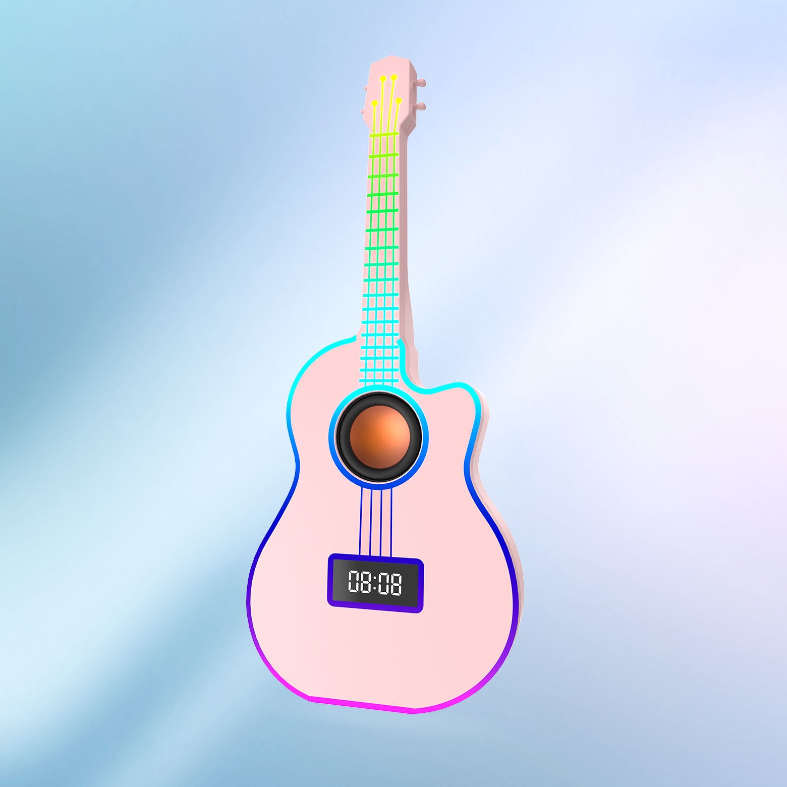 Guitar Design LED Light, Bluetooth Speaker & Alarm Clock