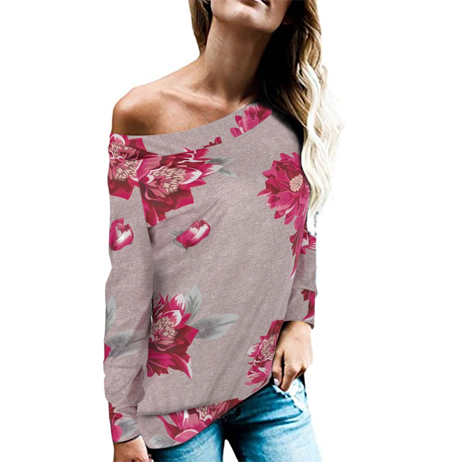 Urban Style Off-Shoulder Long-Sleeve