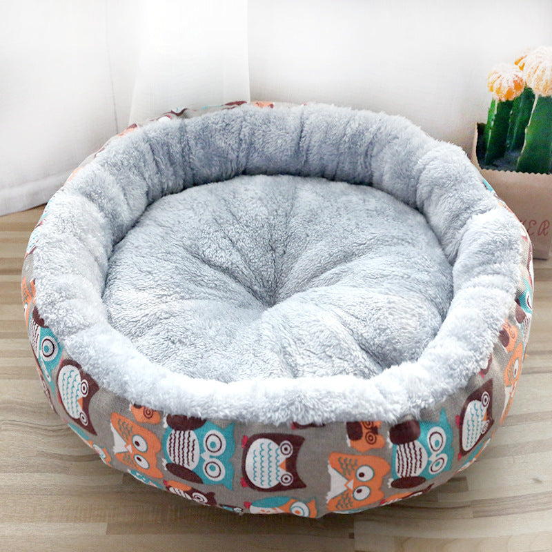 Round Cotton Padded Dog & Cats Nest