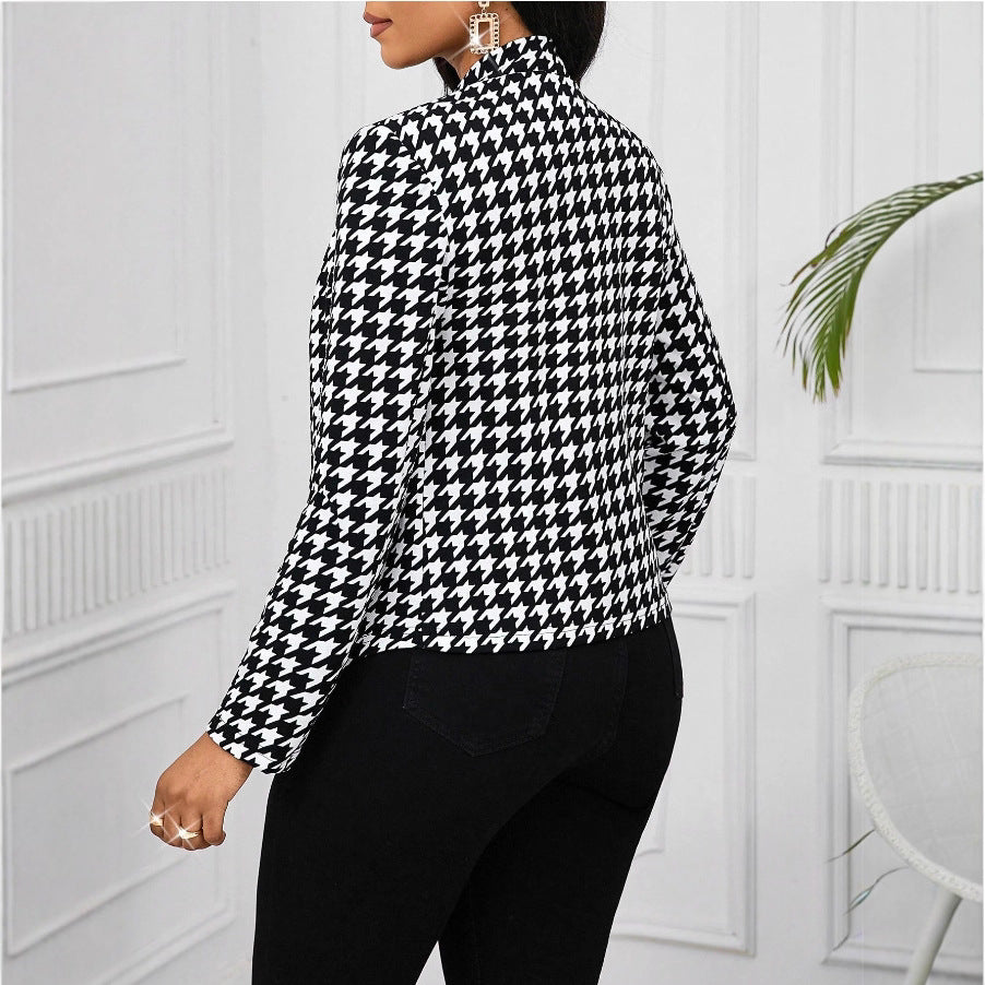 Black Houndstooth Blazer