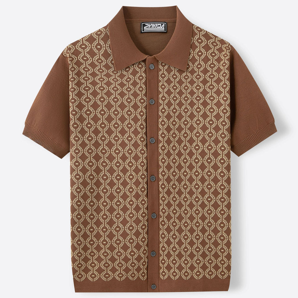 Geometric Print Tencel Shirt