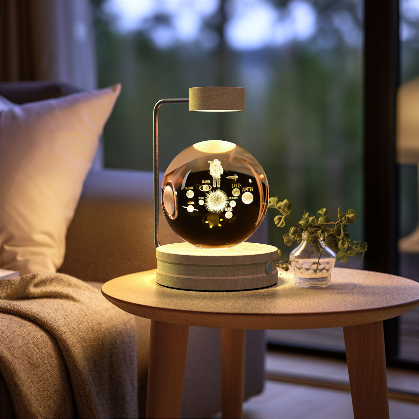 Crystal Ball Dinosaur Bedside Lamp