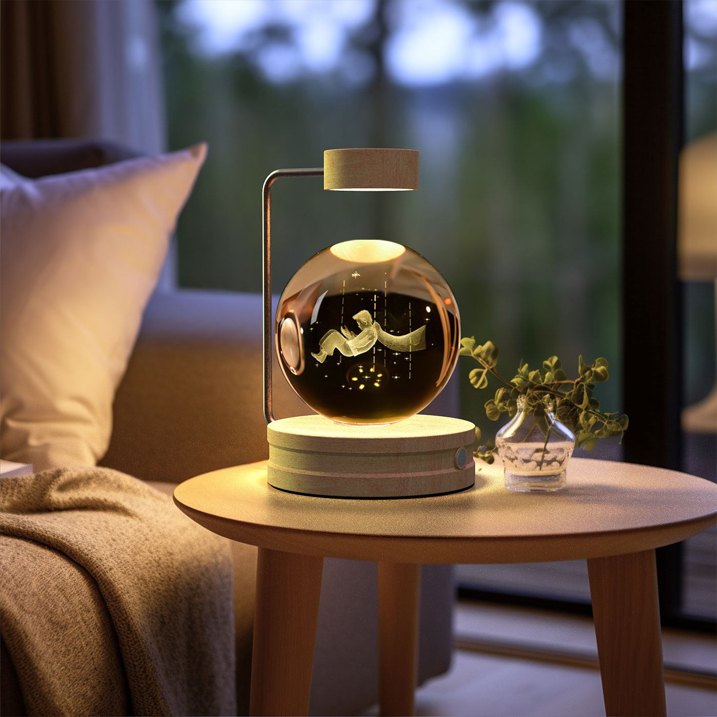 Crystal Ball Dinosaur Bedside Lamp