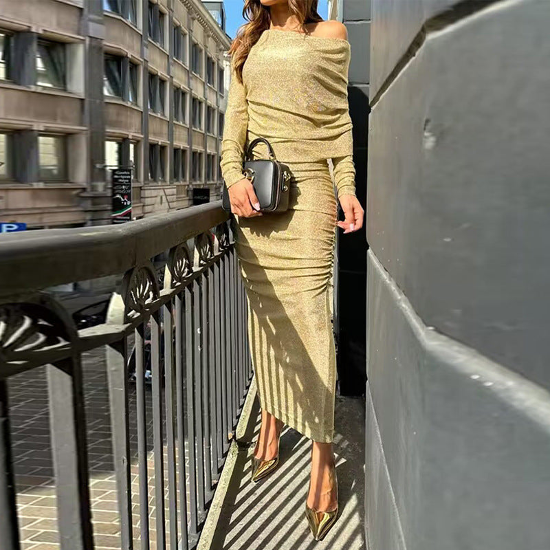One‑Shoulder Split Dress