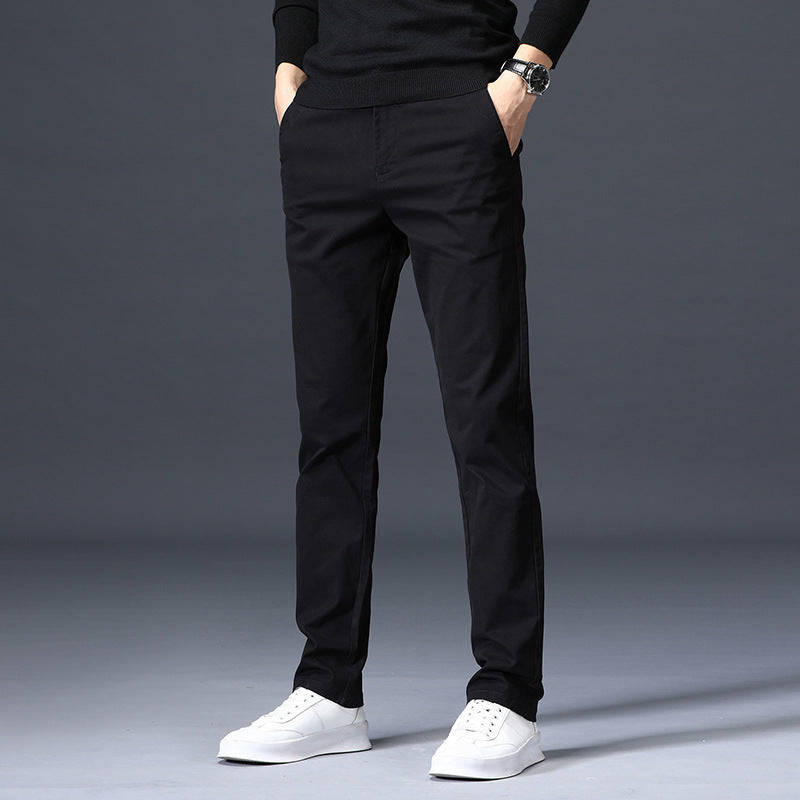 Elastic Loose Straight‑Leg Business Trousers