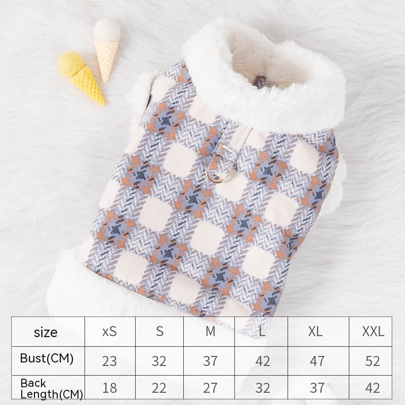 Thermal Velvet Pet Fur Design Coat
