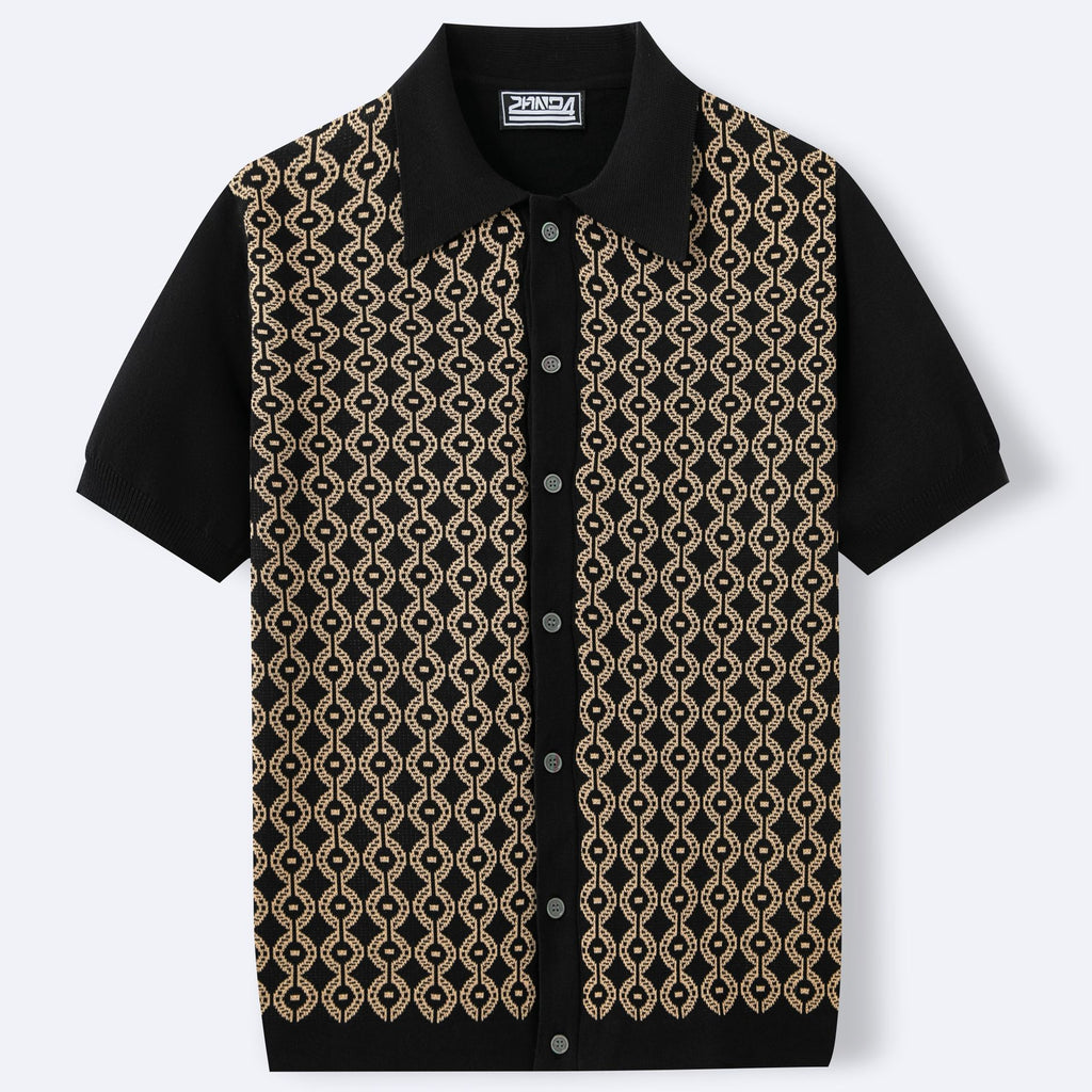 Geometric Print Tencel Shirt