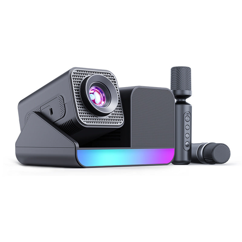 Karaoke Projector with Microphone HD Home Projector