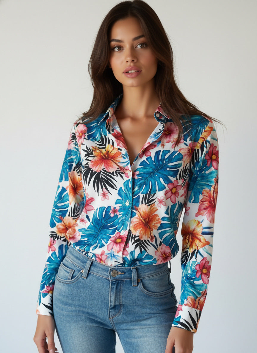 Elegant Loose Fit Long Sleeves Blouse