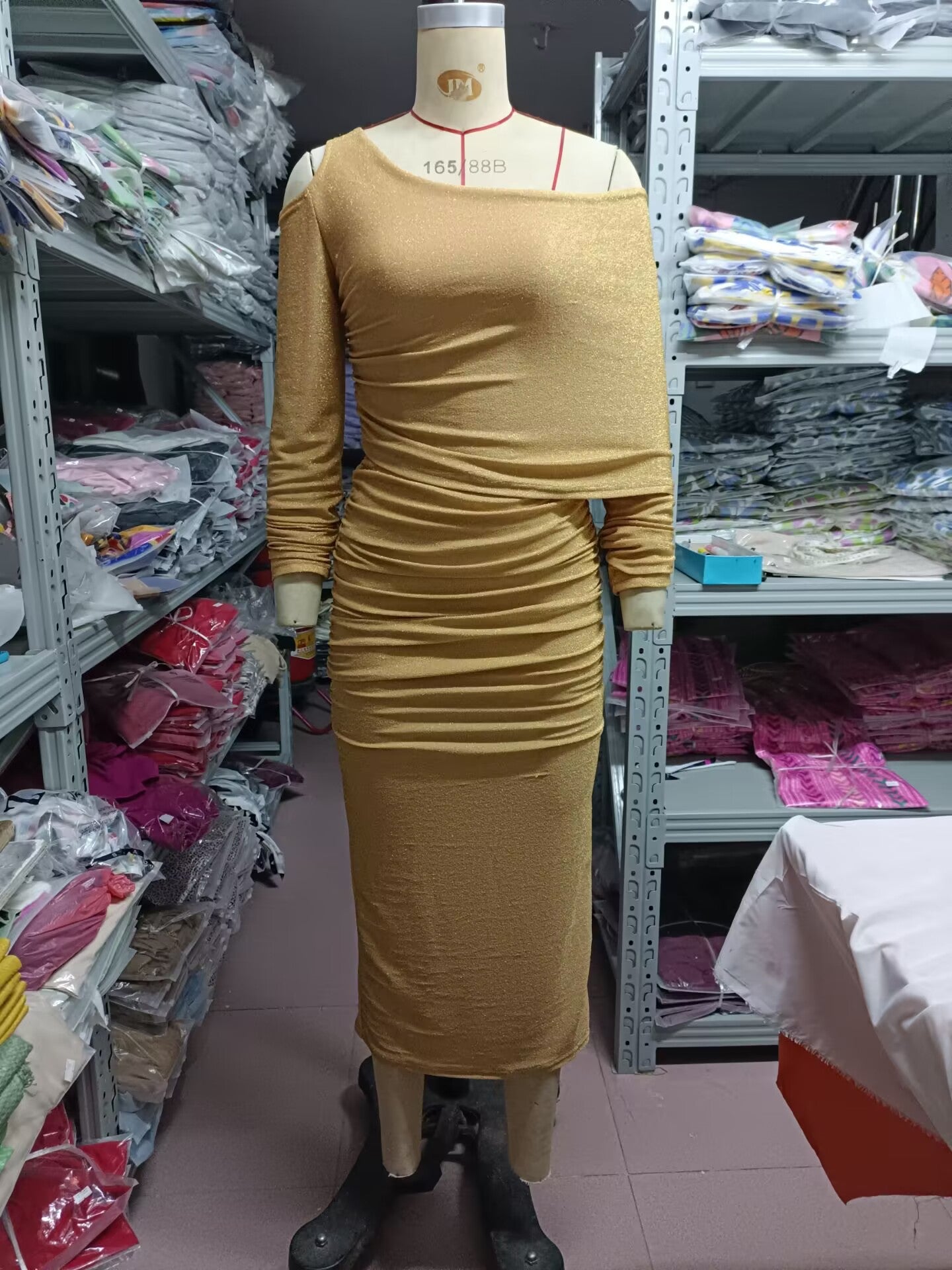 One‑Shoulder Split Dress