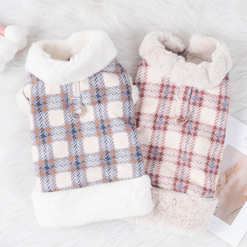 Thermal Velvet Pet Fur Design Coat