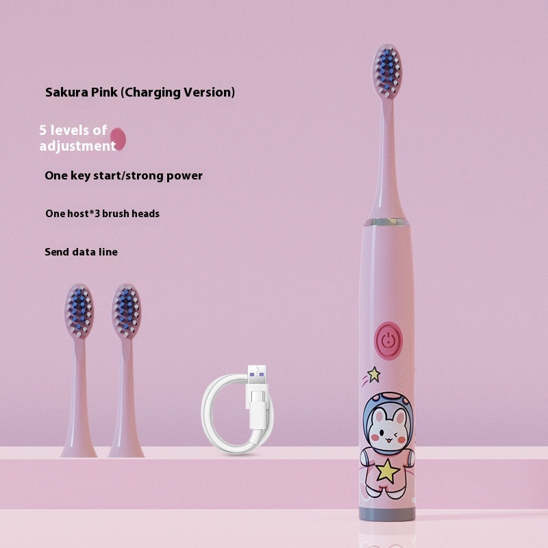 Electric Cartoon Soft Bristle Smart Toothbrush – Gum Care & Waterproof Design